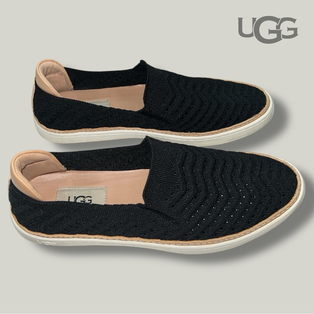 UGG Sammy Chevron Slip On Sneakers Black